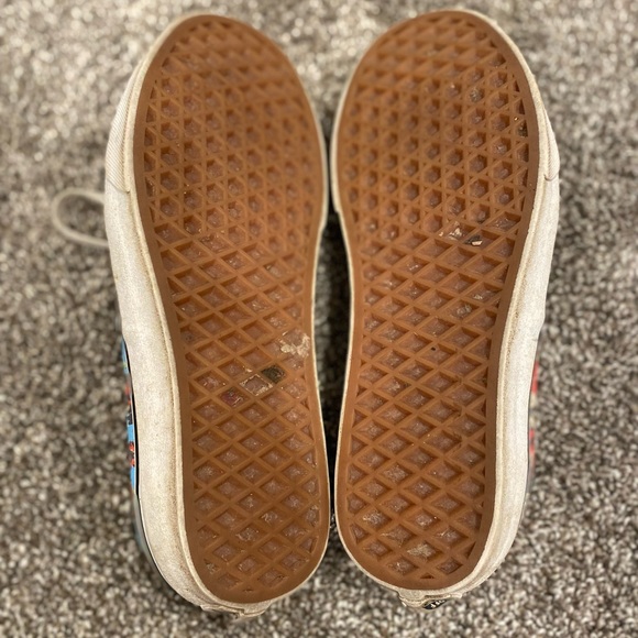 Vans Star Wars Authentic Yoda Hawaii Aloha Blue Flowers Print Sneakers - Picture 7 of 9